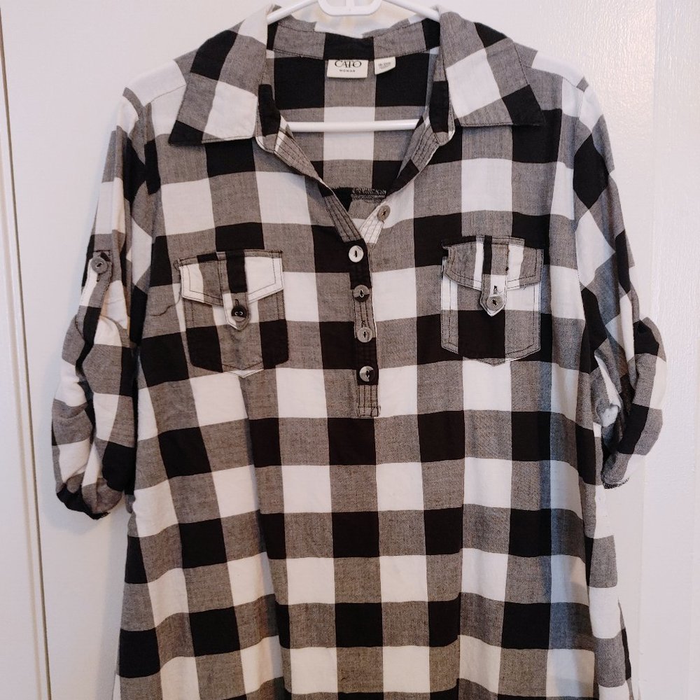 Cato Checkered Top
